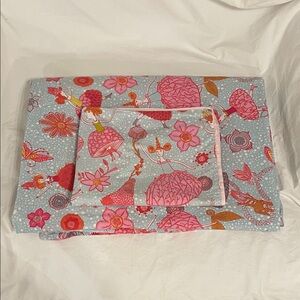 The Land of Nod (now Crate& Barrel Kids) Pink and Blue Duvet Cover